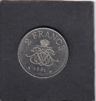 Beschrijving: 2 Franc REINIER III 
